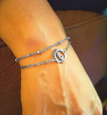 Pulseira Nossa Senhora - em aço inoxidável