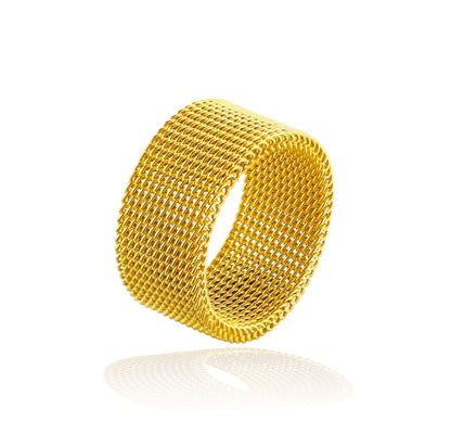 Anel Juno Gold - em aço inoxidável
