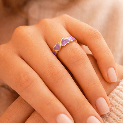 Anel Purple Heart - em aço inoxidável