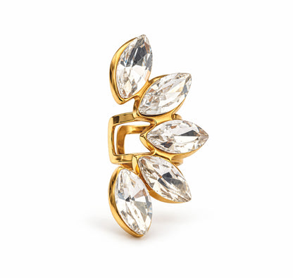 Earcuff Laurel - em aço inoxidável dourado