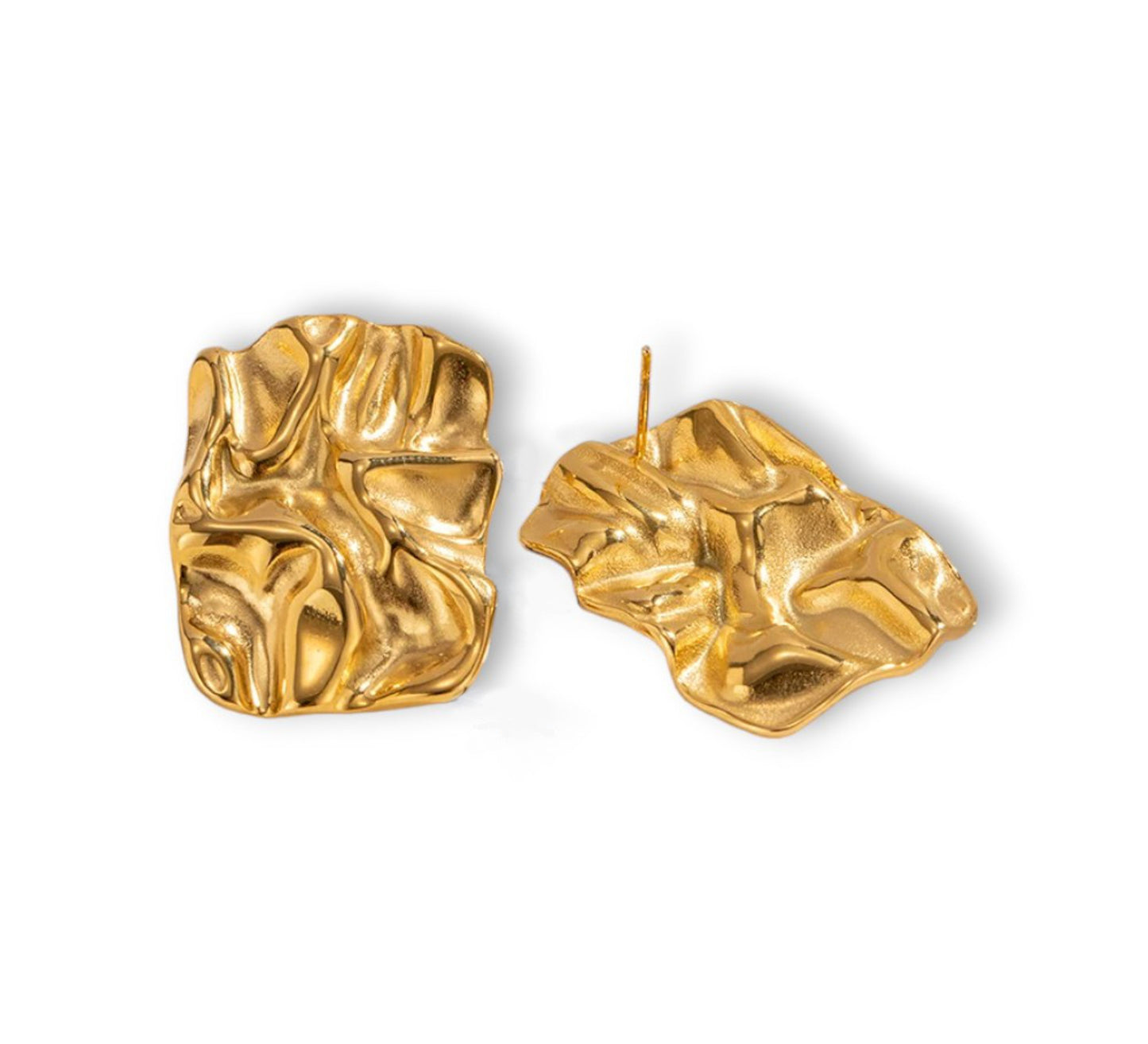 Brincos Dunes - em aço inoxidável dourado