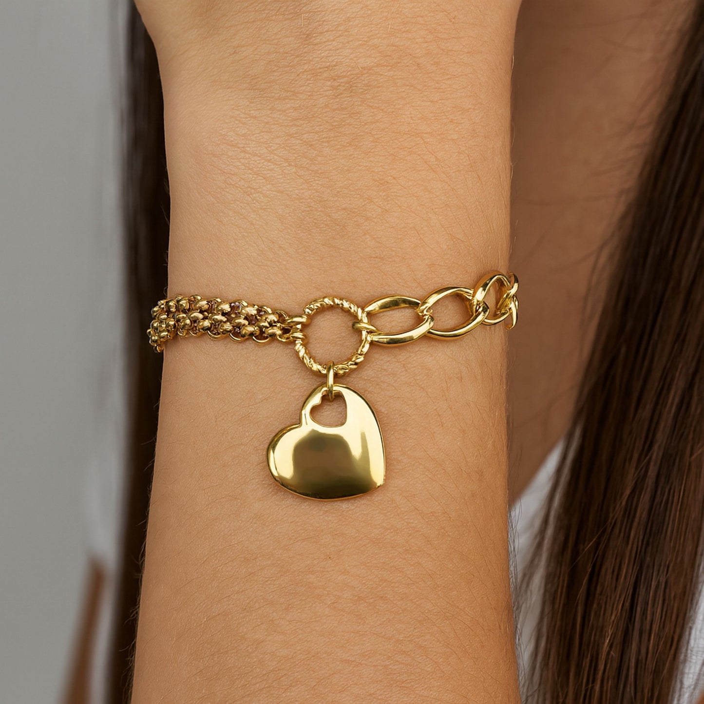 Pulseira Herta - em aço inoxidável dourado