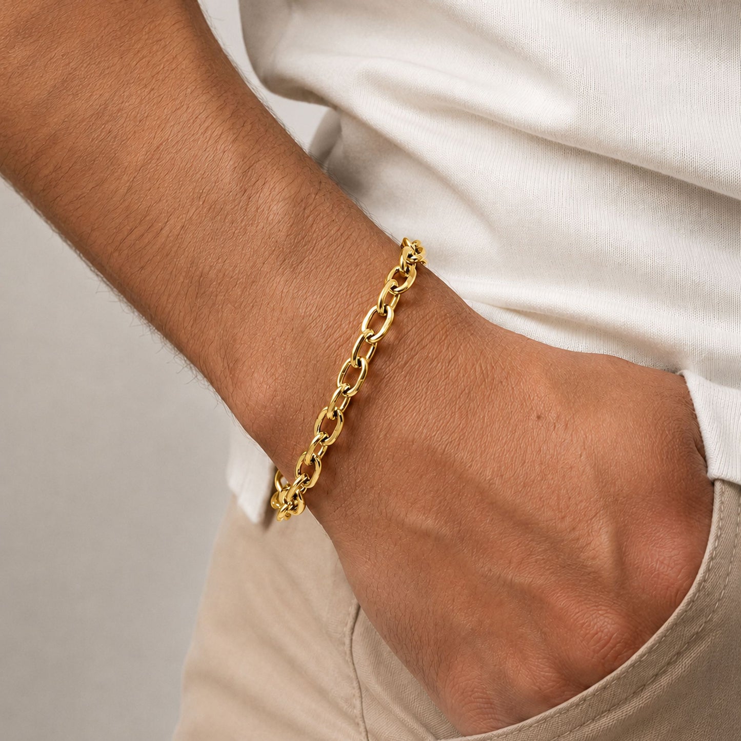 Pulseira Dagda - em aço inoxidável dourado