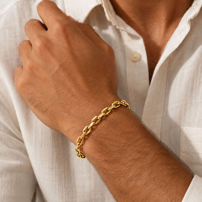 Pulseira Dagda - em aço inoxidável dourado