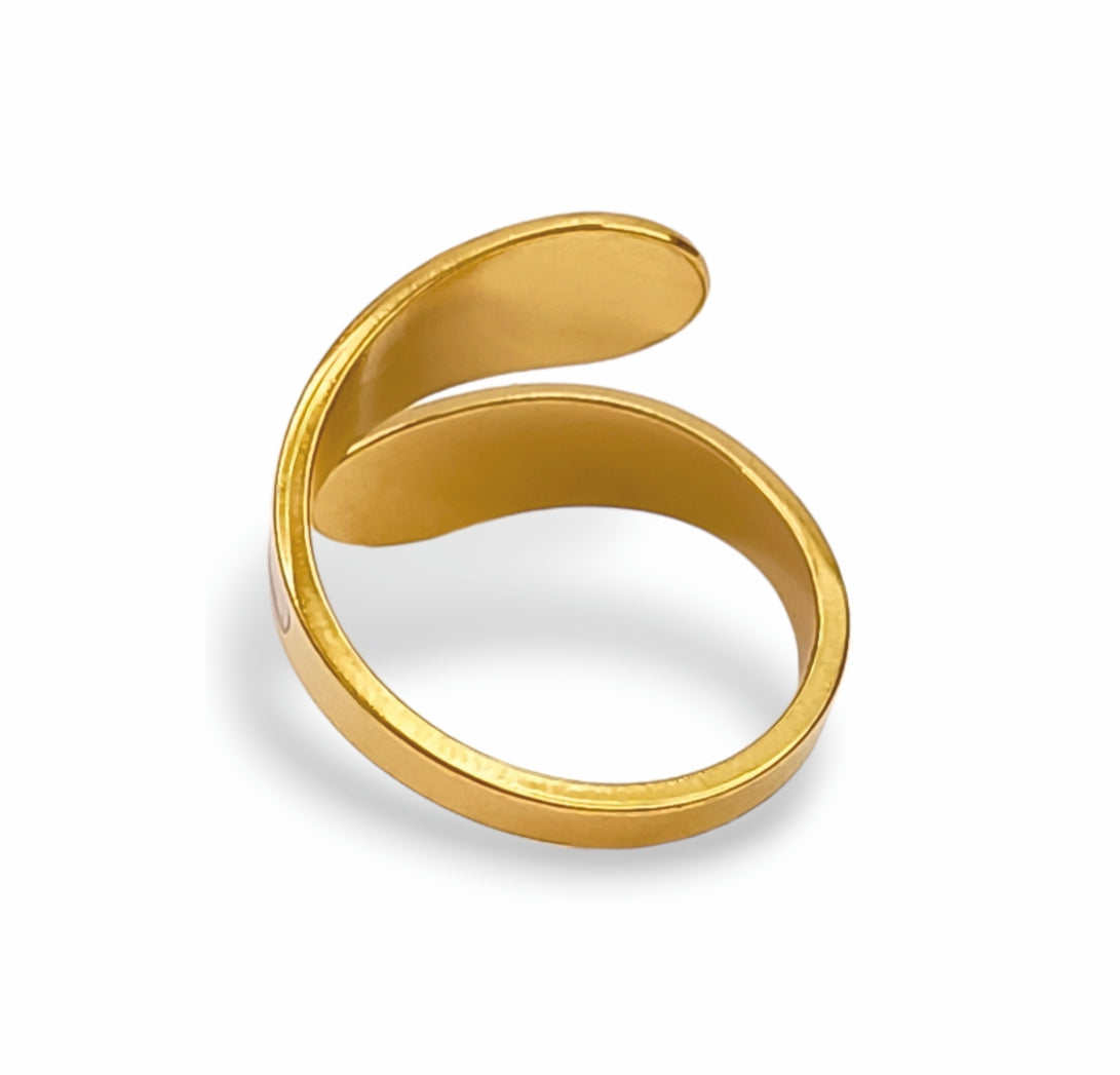 Anel Black & White - em aço inoxidável