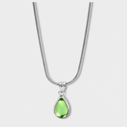 Colar Green Drop - em aço inoxidável