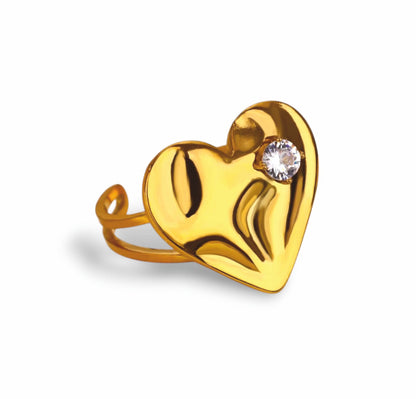 Anel Corazón - em aço inoxidável