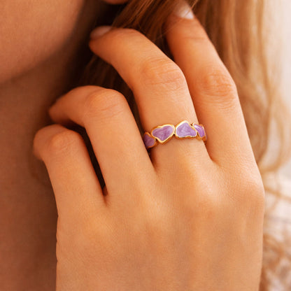 Anel Purple Heart - em aço inoxidável