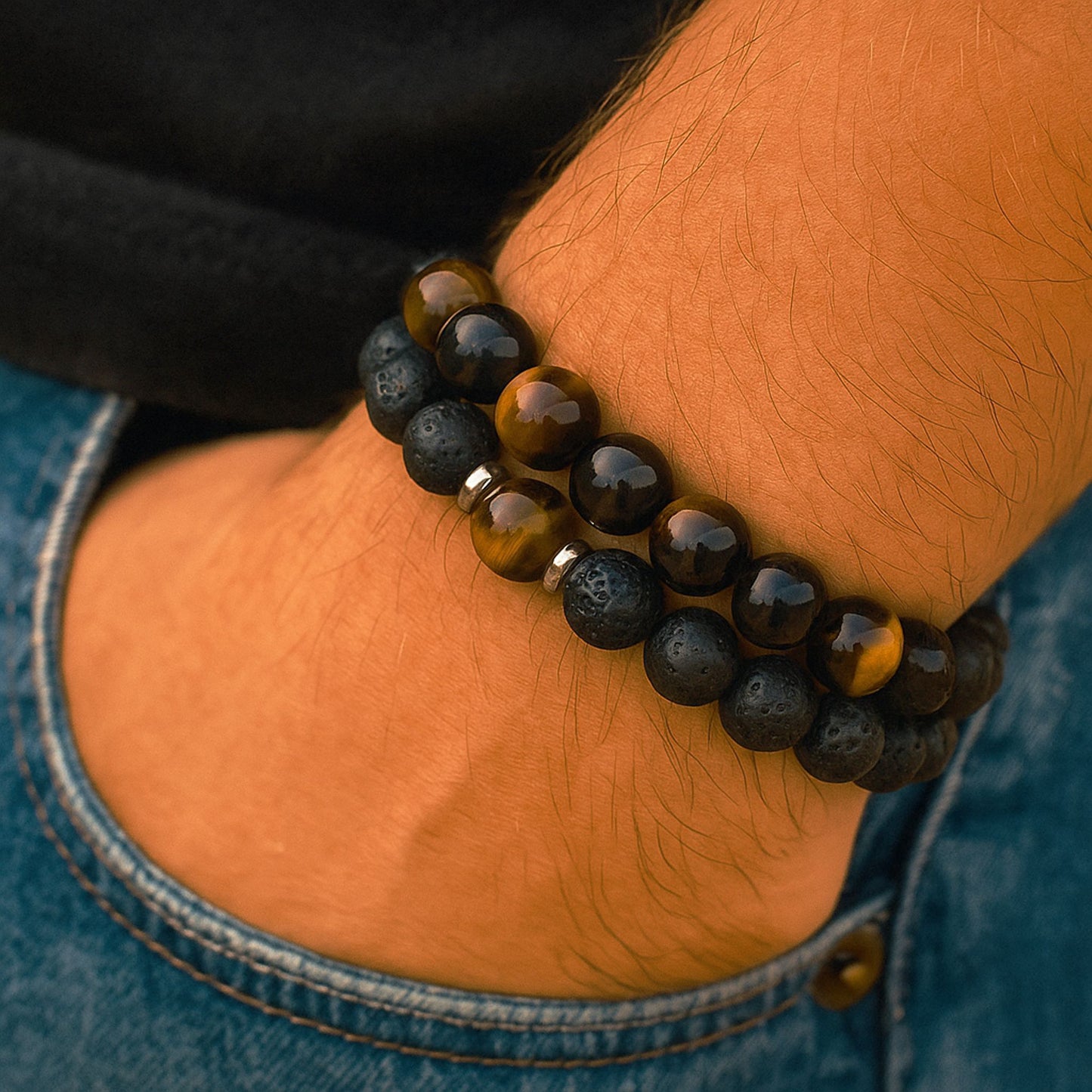 Pulseira Tiger Eye - conjunto