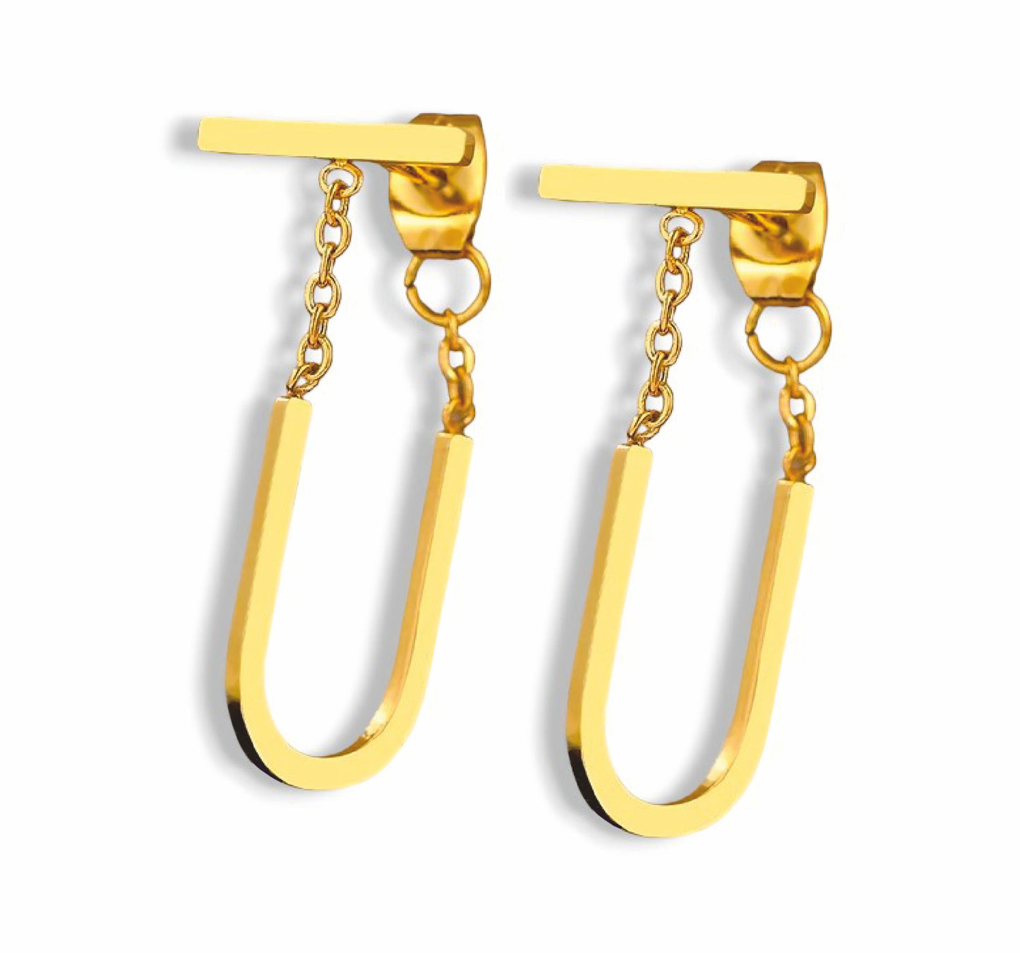 Brincos Cloe - em aço inoxidável dourado