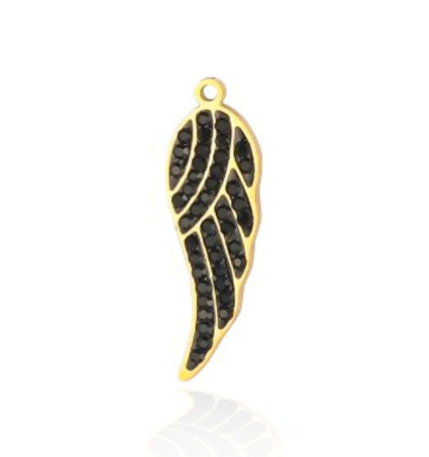 Colar Shiny Wing - em aço inoxidável dourado