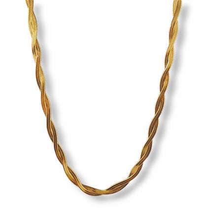Colar Ariel - em aço inoxidável dourado
