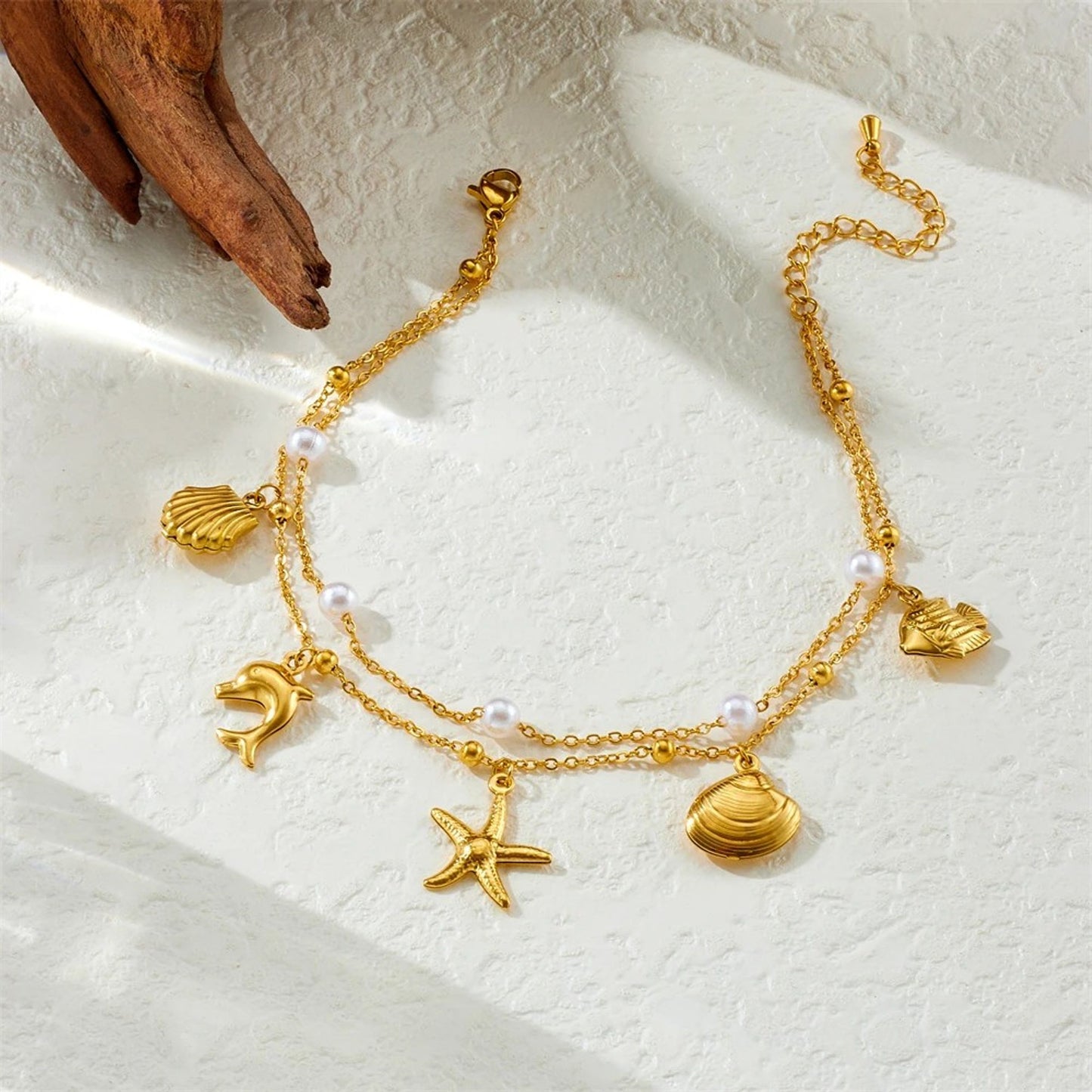 Tornozeleira Mar - em aço inoxidável