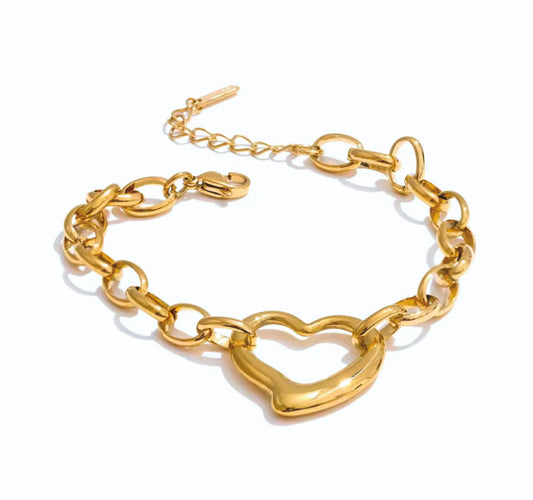 Pulseira Lisboa - em aço inoxidável dourado