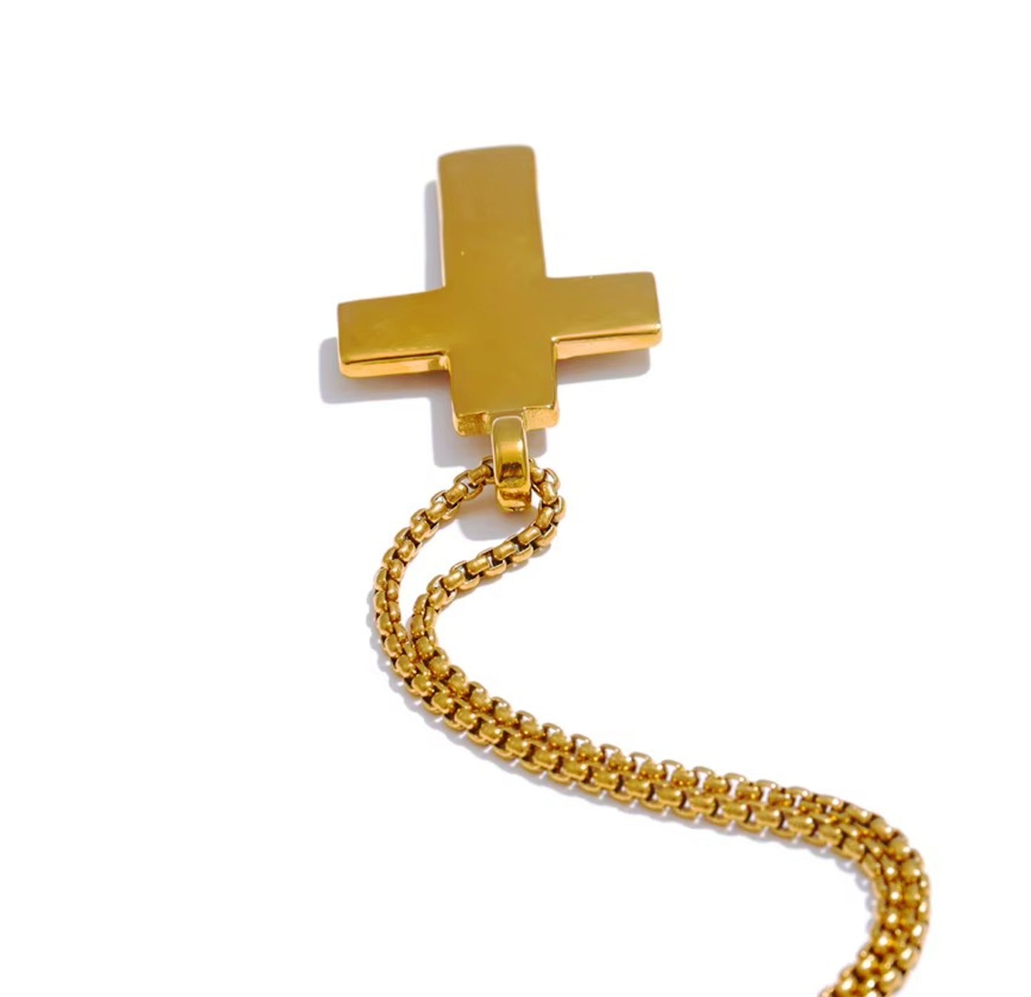 Colar Shining Cross - em aço inoxidável