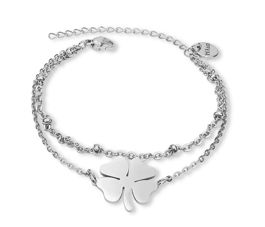 Pulseira Clover - em aço inoxidável