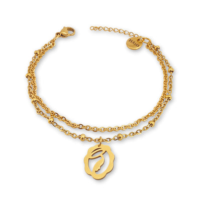 Pulseira Lady Mother - em aço inoxidável dourado