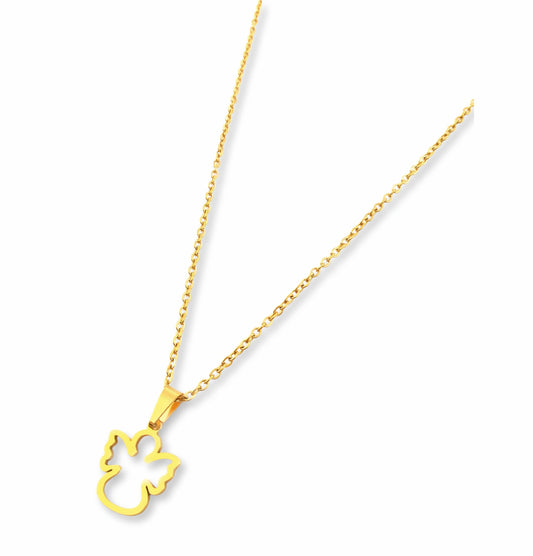 Colar Dina - em aço inoxidável dourado