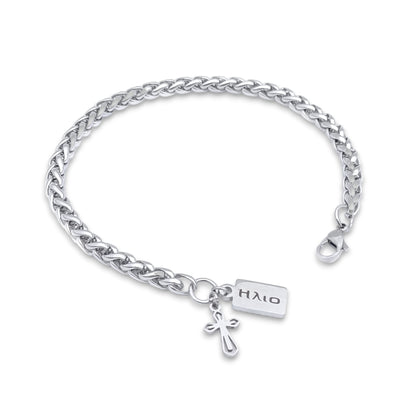 Pulseira Cruzados - em aço inoxidável