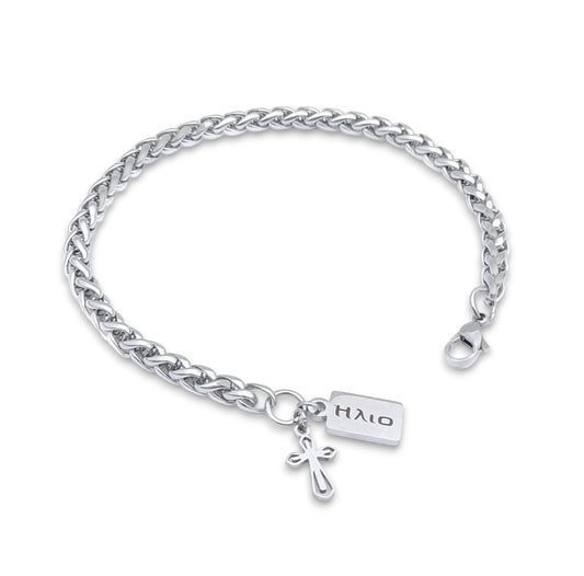 Pulseira Cruzados - em aço inoxidável