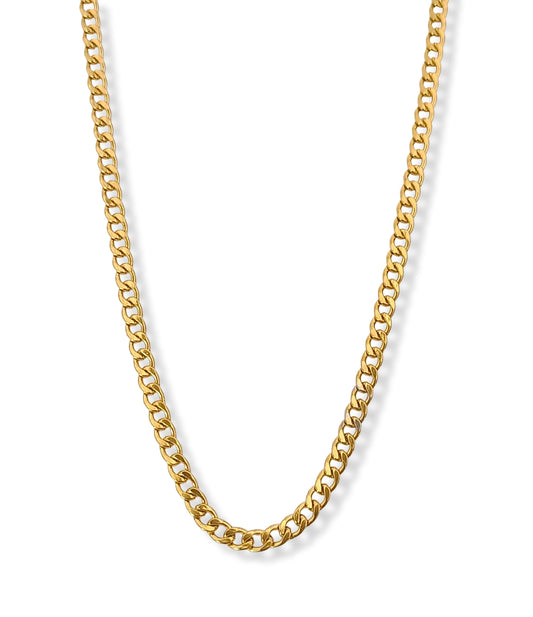 Colar Flamma - em aço inoxidável dourado