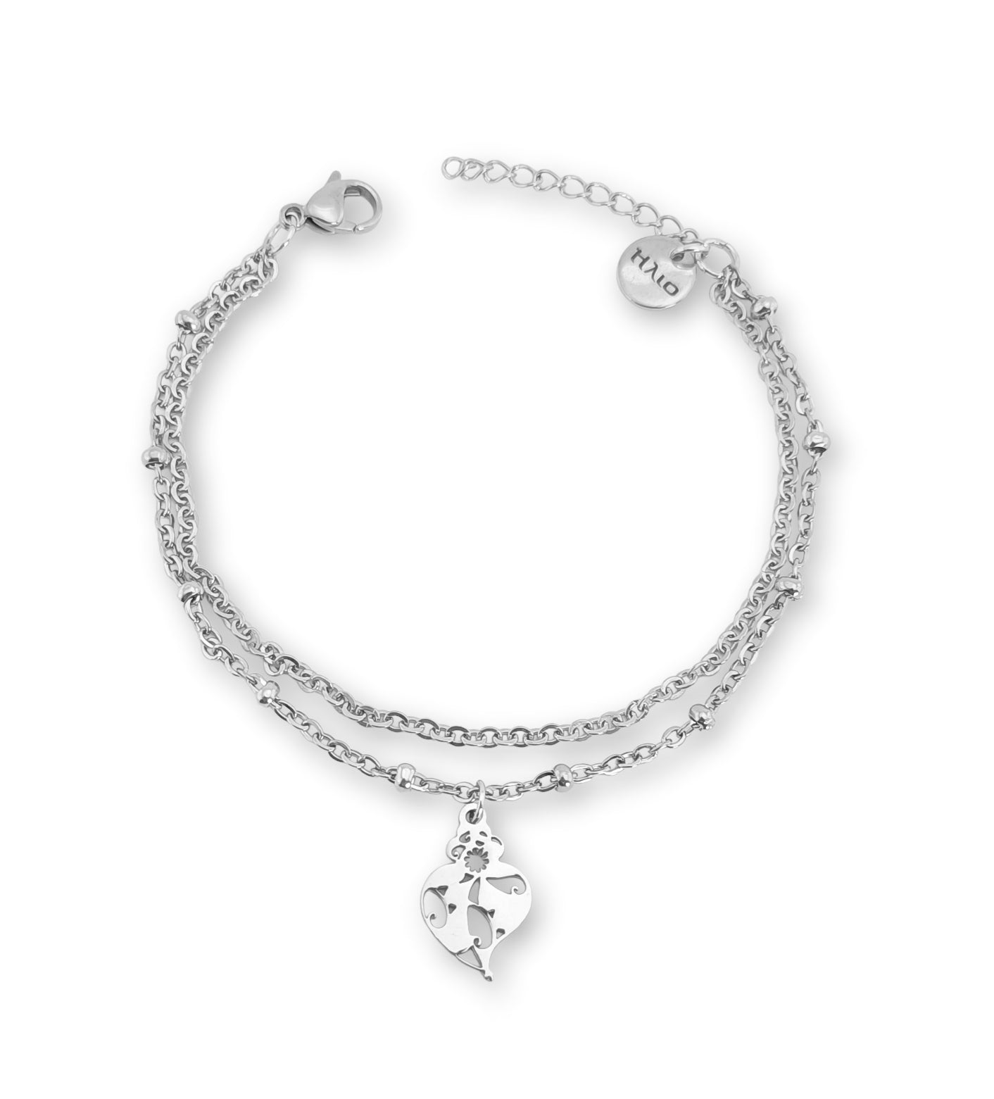 Pulseira Coração Viana - em aço inoxidável