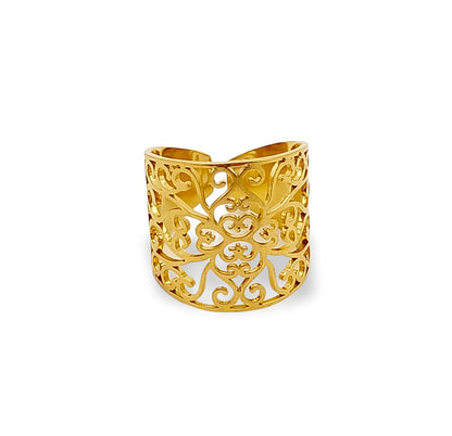 Anel Giulia - em aço inoxidável dourado