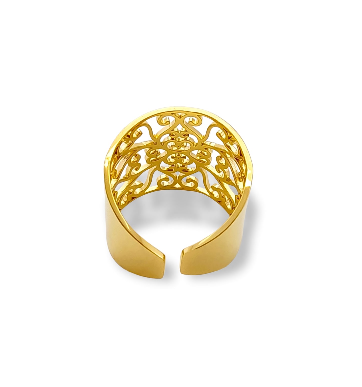 Anel Giulia - em aço inoxidável dourado