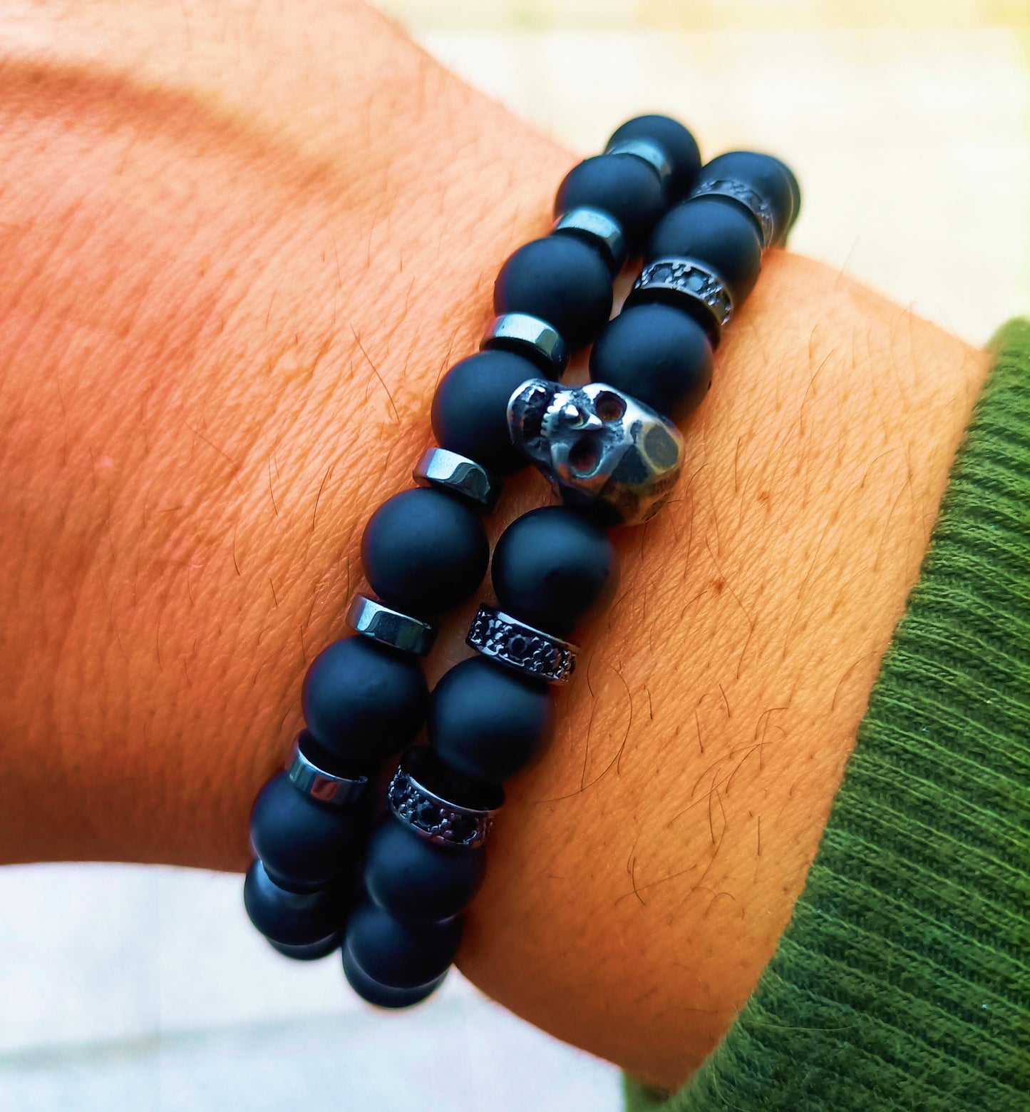 Pulseira Skull - conjunto