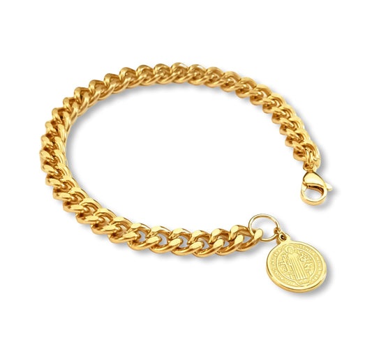 𝗣𝘂𝗹𝘀𝗲𝗶𝗿𝗮 𝗦ã𝗼 𝗕𝗲𝗻𝘁𝗼 - Em Aço Inoxidável Dourado - HALO • store