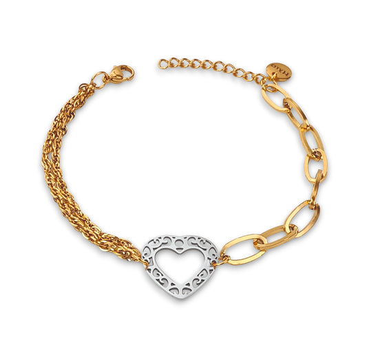 Pulseira Corazón - em aço inoxidável